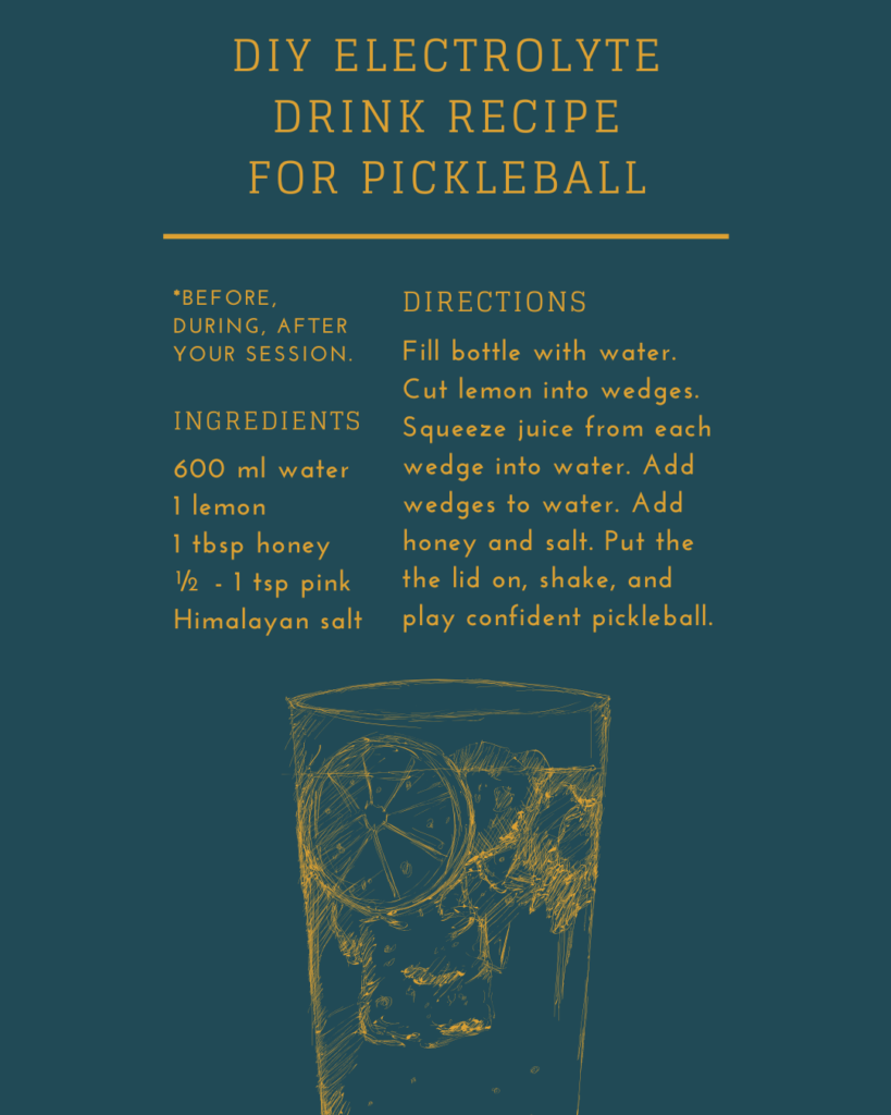 pickleball drink, pickleball cramps, pickleball health, pickleball heat, pickleball electroylyte, pickleball performance